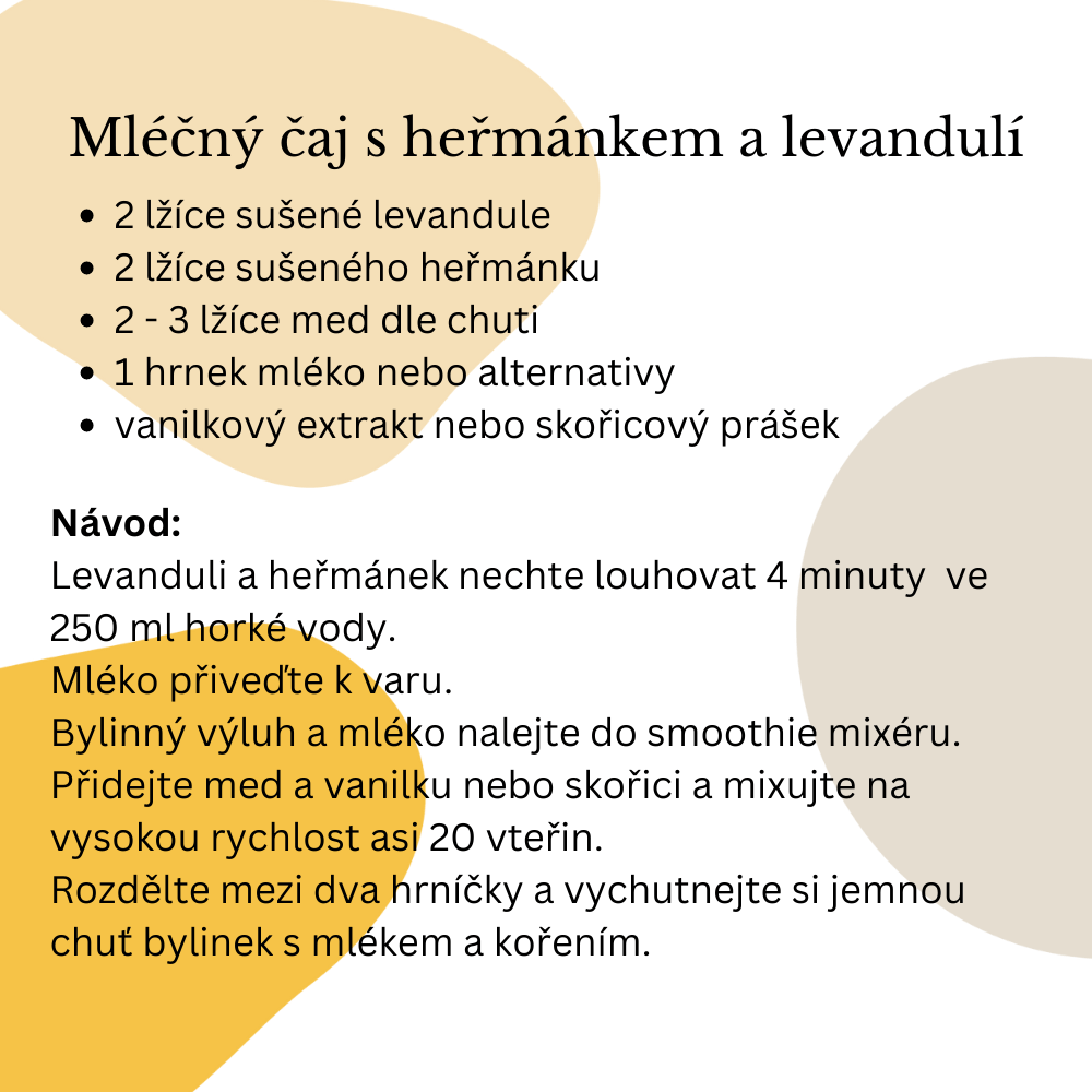 Mléčný čaj s heřmánkem a levandulí_FEELO